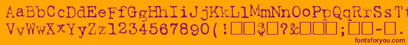 Harting Font – Purple Fonts on Orange Background