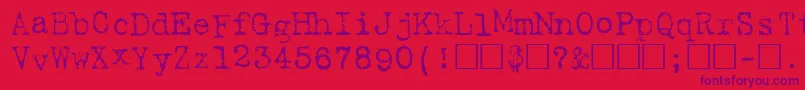 Harting Font – Purple Fonts on Red Background