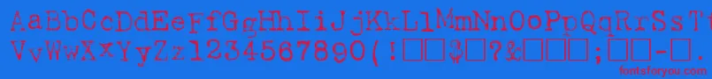 Harting Font – Red Fonts on Blue Background