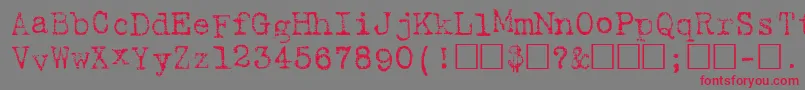 Harting Font – Red Fonts on Gray Background