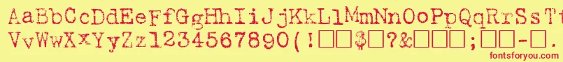 Harting Font – Red Fonts on Yellow Background