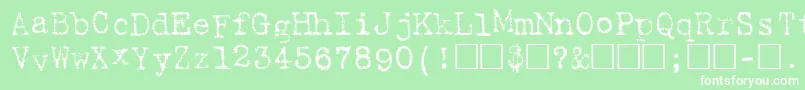Harting Font – White Fonts on Green Background