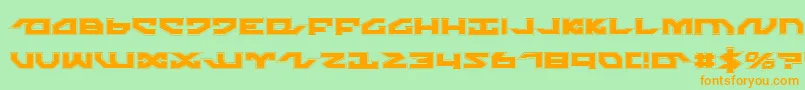NightrunnerPro Font – Orange Fonts on Green Background