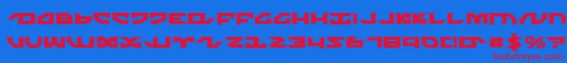 NightrunnerPro Font – Red Fonts on Blue Background