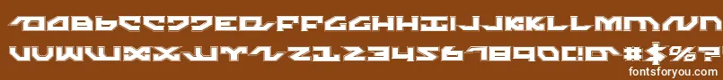 NightrunnerPro Font – White Fonts on Brown Background