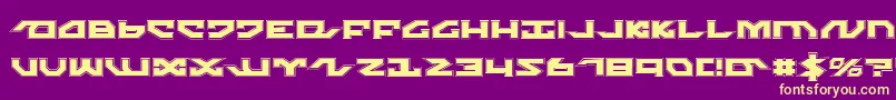 NightrunnerPro Font – Yellow Fonts on Purple Background