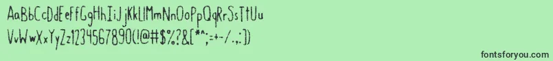 GastroIntestinal Font – Black Fonts on Green Background