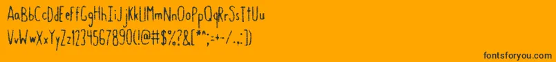 GastroIntestinal Font – Black Fonts on Orange Background