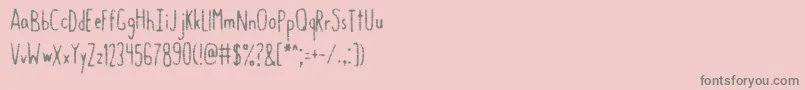 GastroIntestinal Font – Gray Fonts on Pink Background