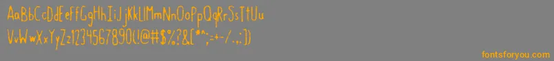 GastroIntestinal Font – Orange Fonts on Gray Background