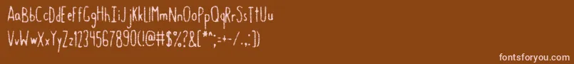 GastroIntestinal Font – Pink Fonts on Brown Background