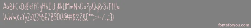 GastroIntestinal Font – Pink Fonts on Gray Background