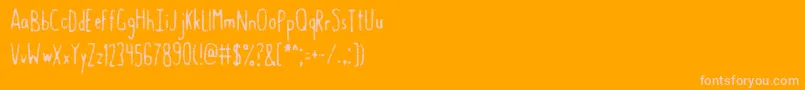 GastroIntestinal Font – Pink Fonts on Orange Background