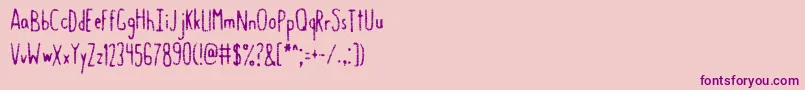 GastroIntestinal Font – Purple Fonts on Pink Background