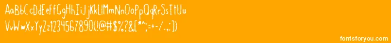 GastroIntestinal Font – White Fonts on Orange Background