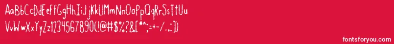フォントGastroIntestinal – 赤い背景に白い文字