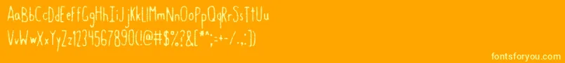 GastroIntestinal Font – Yellow Fonts on Orange Background