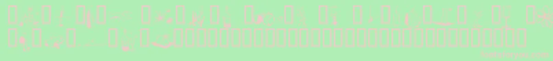 FleurAuxDents Font – Pink Fonts on Green Background