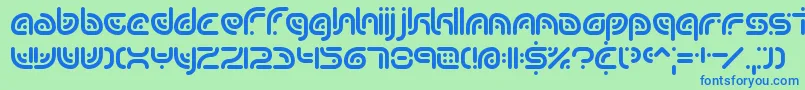 SequenceBrk Font – Blue Fonts on Green Background