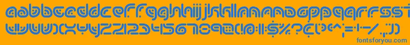 SequenceBrk Font – Blue Fonts on Orange Background