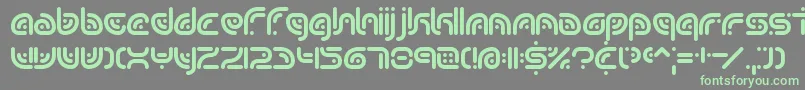 SequenceBrk Font – Green Fonts on Gray Background