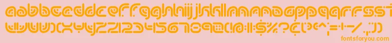 Fonte SequenceBrk – fontes laranjas em um fundo rosa