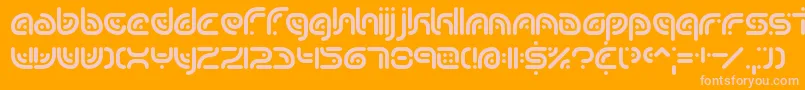 SequenceBrk Font – Pink Fonts on Orange Background