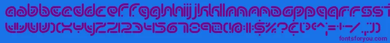 SequenceBrk Font – Purple Fonts on Blue Background