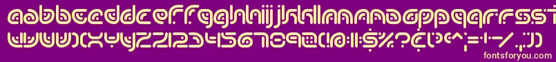 SequenceBrk Font – Yellow Fonts on Purple Background