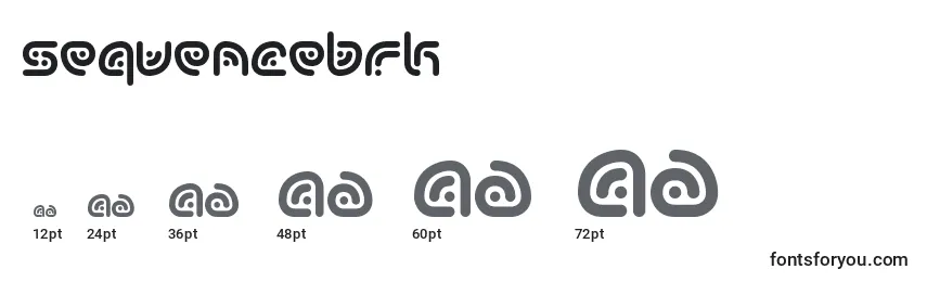 SequenceBrk Font Sizes