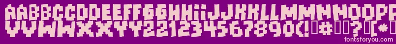 Frean0 Font – Pink Fonts on Purple Background