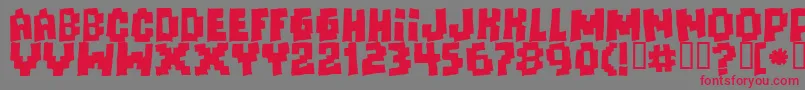 Frean0 Font – Red Fonts on Gray Background