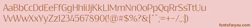 Resagokrlight Font – Brown Fonts on Pink Background
