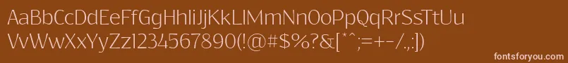 Шрифт Resagokrlight – розовые шрифты на коричневом фоне