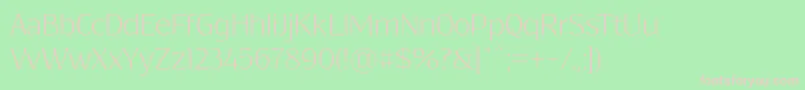 Resagokrlight Font – Pink Fonts on Green Background