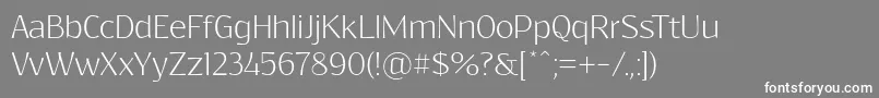 Resagokrlight Font – White Fonts on Gray Background