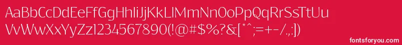 Resagokrlight Font – White Fonts on Red Background