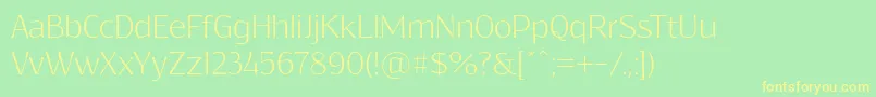 Resagokrlight Font – Yellow Fonts on Green Background