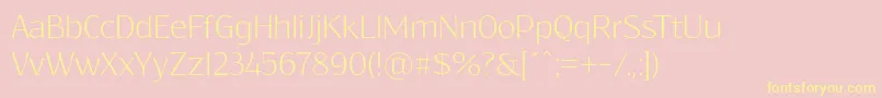 Resagokrlight Font – Yellow Fonts on Pink Background