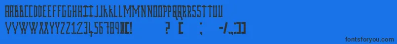 Prodigiumosdrugsv2 Font – Black Fonts on Blue Background