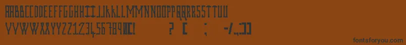 Więcej informacji o czcionce Prodigiumosdrugsv2 Czcionka Prodigiumosdrugsv2 – czarne czcionki na brązowym tle