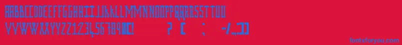 Prodigiumosdrugsv2 Font – Blue Fonts on Red Background