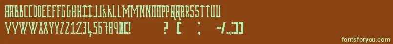 Prodigiumosdrugsv2 Font – Green Fonts on Brown Background