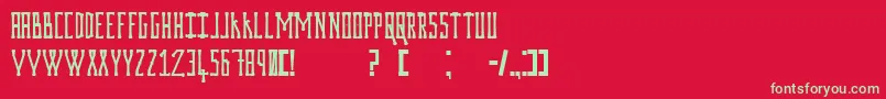 Prodigiumosdrugsv2 Font – Green Fonts on Red Background