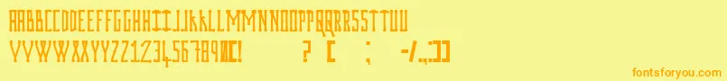 Prodigiumosdrugsv2 Font – Orange Fonts on Yellow Background