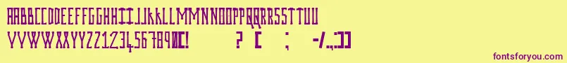 Prodigiumosdrugsv2 Font – Purple Fonts on Yellow Background