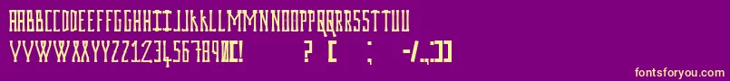 Prodigiumosdrugsv2 Font – Yellow Fonts on Purple Background