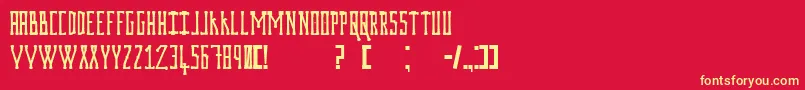 Prodigiumosdrugsv2 Font – Yellow Fonts on Red Background