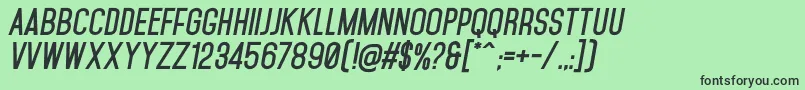MohaveBoldItalics Font – Black Fonts on Green Background