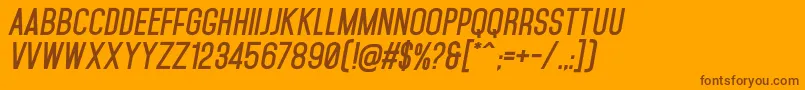 Шрифт MohaveBoldItalics – коричневые шрифты на оранжевом фоне